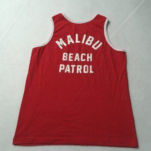 Baywatch Malibu Beach Patrol Life Guard Red Tank Top Tee T Shirt Men’s SZ L
